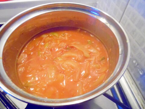野菜たっぷりスープ　トマトクリーム味